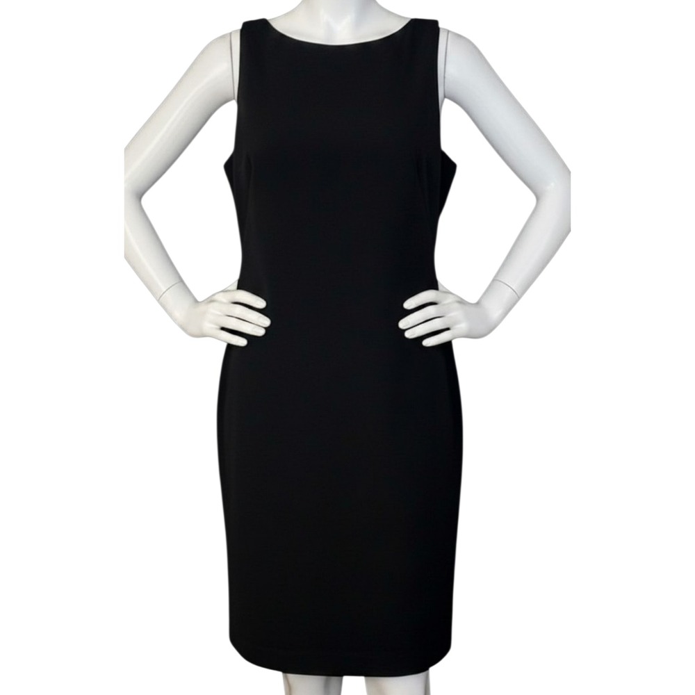 New York &‎ Company Stretch Dress Size 4 Black Sleeveless Sheath Rayon Blend - Picture 1 of 10